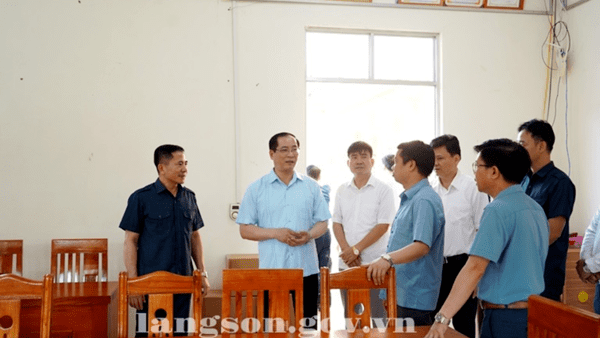 Lãnh đạo UBND tỉnh kiểm tra công tác chuẩn bị cho hoạt động theo mô hình chính quyền địa phương 02 cấp tại huyện Văn Lãng