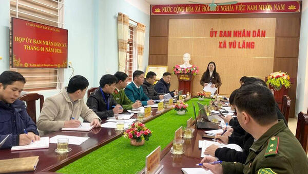 UBND xã Vũ Lăng triển khai các nhiệm vụ trọng tâm tháng 01 năm 2026